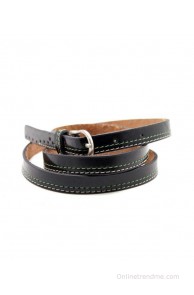Urban Vintage Black Leather Women Belt